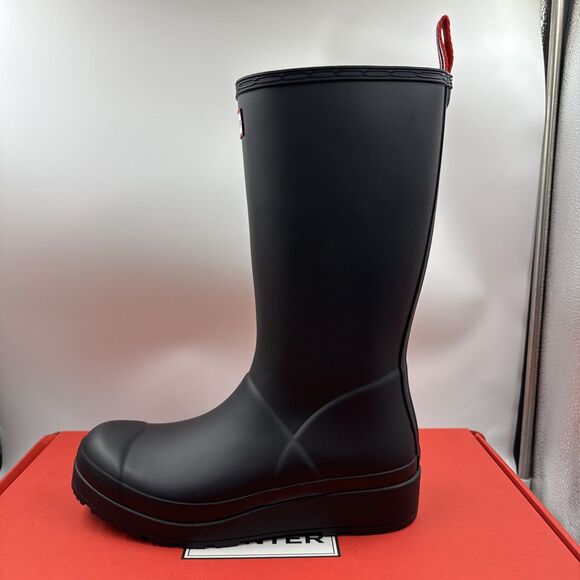 New In Box Women's Hunter Play Tall Boots Rain Boot Shoes BLACK Size: 8 US / 6UK - Picture 9 of 16